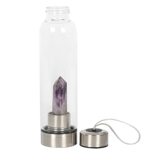 Something Different Amethyst Glass Water Bottle