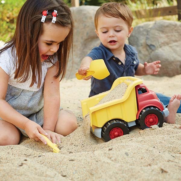 Green Toys Dumper Truck Toy - Red/ Yellow