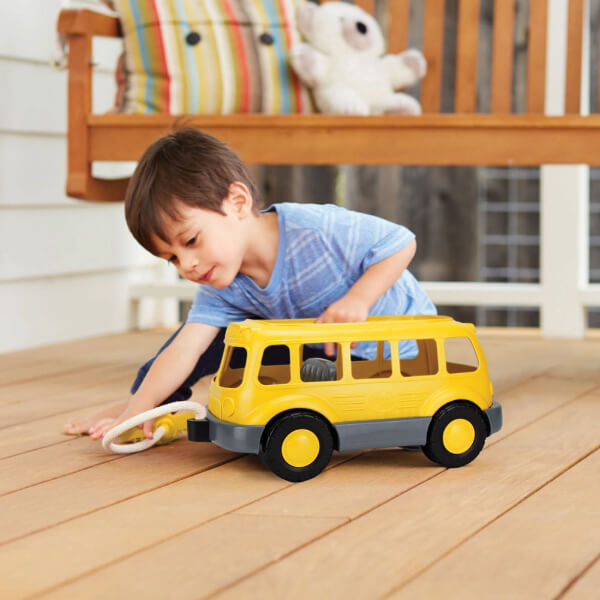 Green Toys Pull Along School Bus Wagon