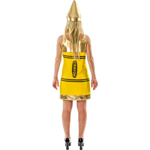 Orion Costumes Womens Yellow Crayon Fancy Dress Small