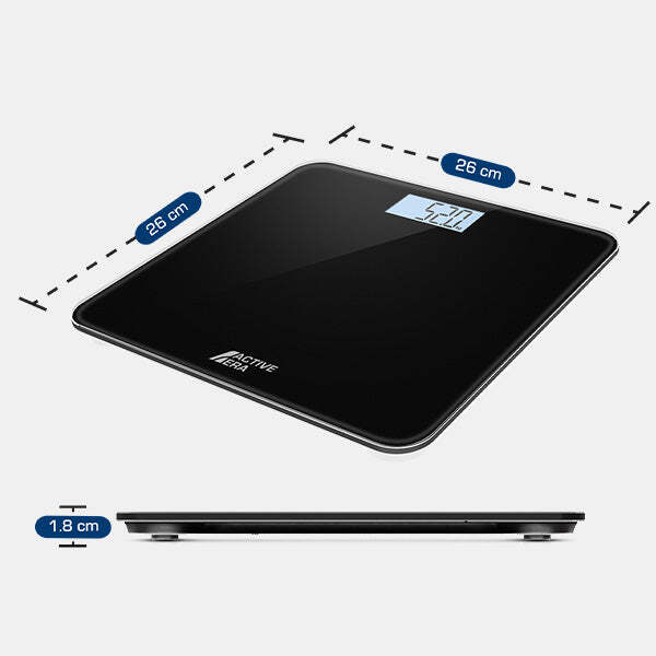 Active Era Slim Digital Bathroom Scales with Tempered Glass