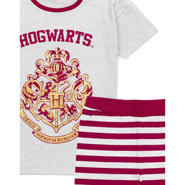 Harry Potter Womens Hogwarts Crest Short Pyjama Set (L)