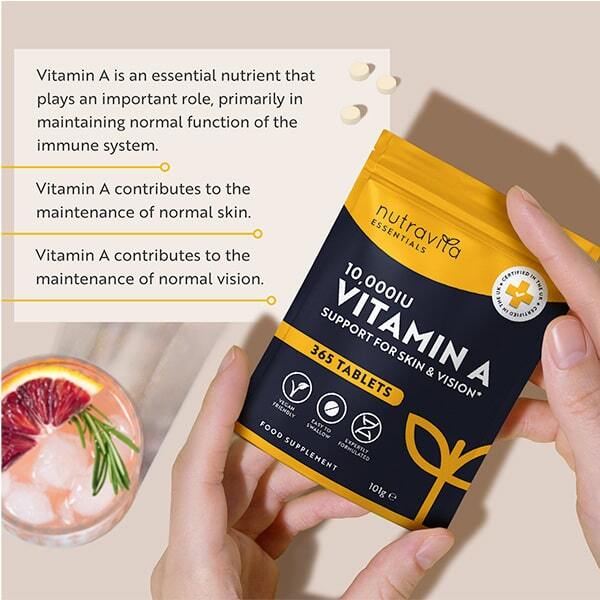 Nutravita Vitamin A 10,000 IU - 365 Vegan Tablets