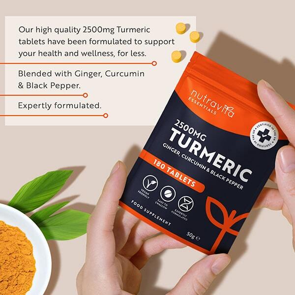 Nutravita Turmeric 2500mg - 180 Vegan Tablets