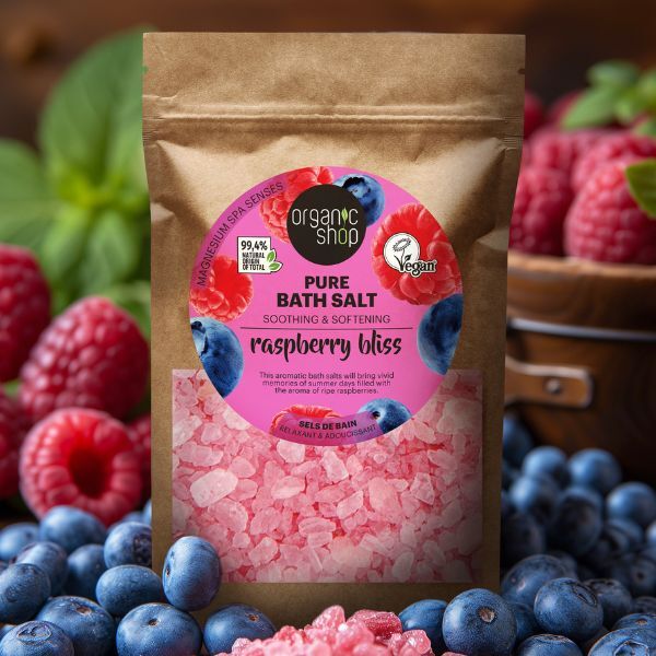 Organic Shop Raspberry Bliss Pure Bath Salt 500g