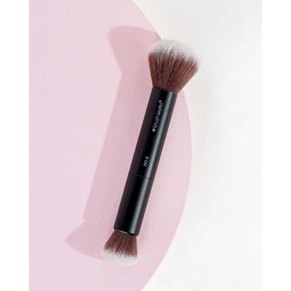 Brushworks No. 6 Double Ended Powder and Buff Brush