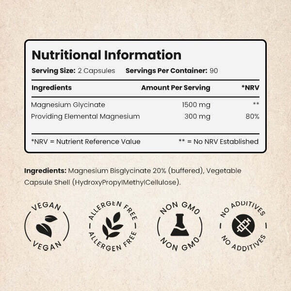 VitaBright Magnesium Glycinate - 1500mg High Strength