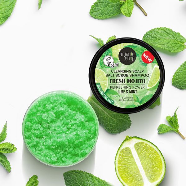 Organic Shop Scalp Salt Scrub Shampoo Fresh Mojito, 250ml