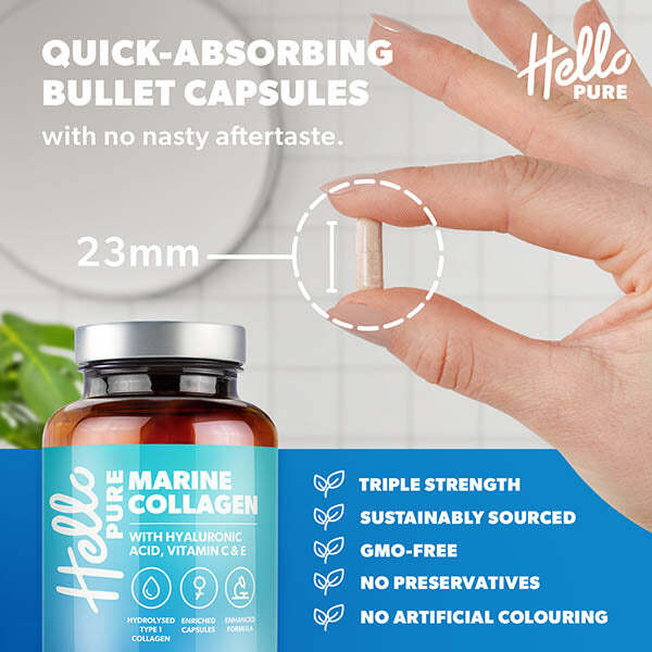 Hello Pure Marine Collagen with Hyaluronic Acid |  1350mg | x 120