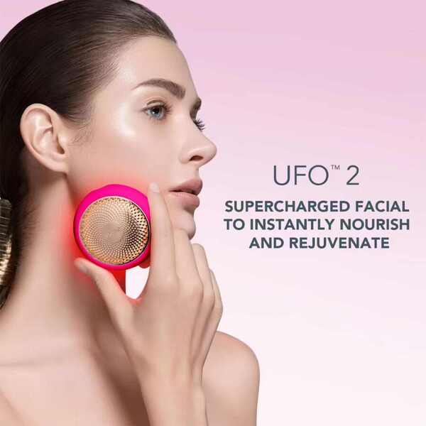 FOREO UFO Face Mask Treatment Device for Dry Skin, Fuchsia