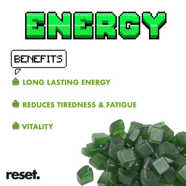 RESET Energy Vitamins Gummies Lime Flavour-60pcs