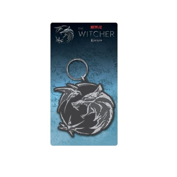 The Witcher Wolf Swallow Star Rubber Keyring