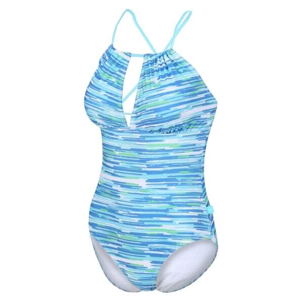 Regatta Womens Halliday Brush Stroke One Piece Swimsuit (12)