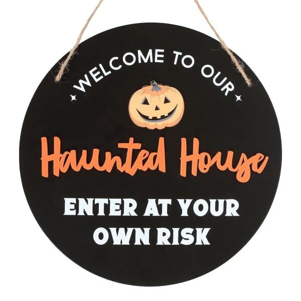 Something Different Haunted House Round Plaque