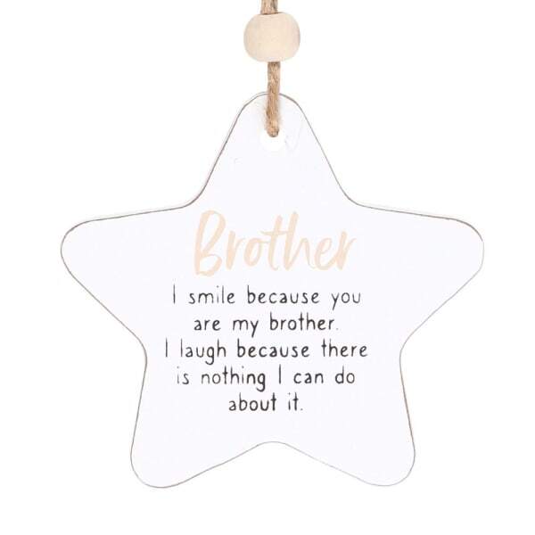 Something Different Brother Star Hanging Sentiment Sign