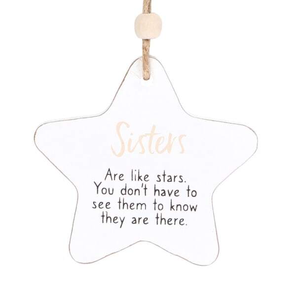 Something Different Sisters Star Hanging Sentiment Sign