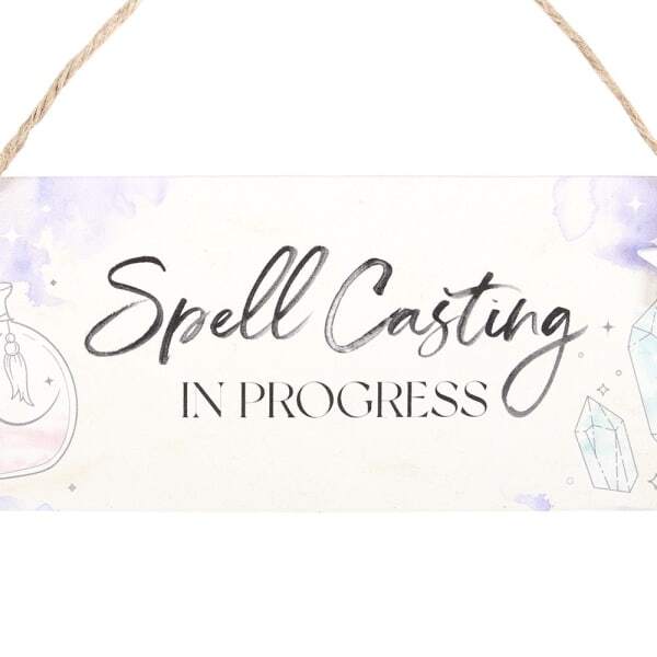 Something Different Spell Casting In Progress Hanging Sign