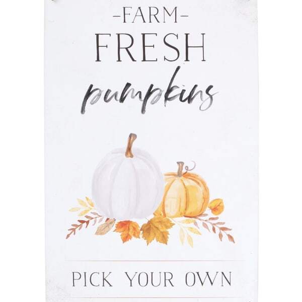 Something Different Farm Fresh Pumpkins Metal Plaque