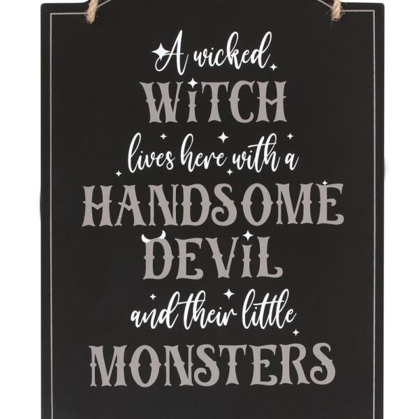 Something Different Wicked Witch Family Hanging Sign