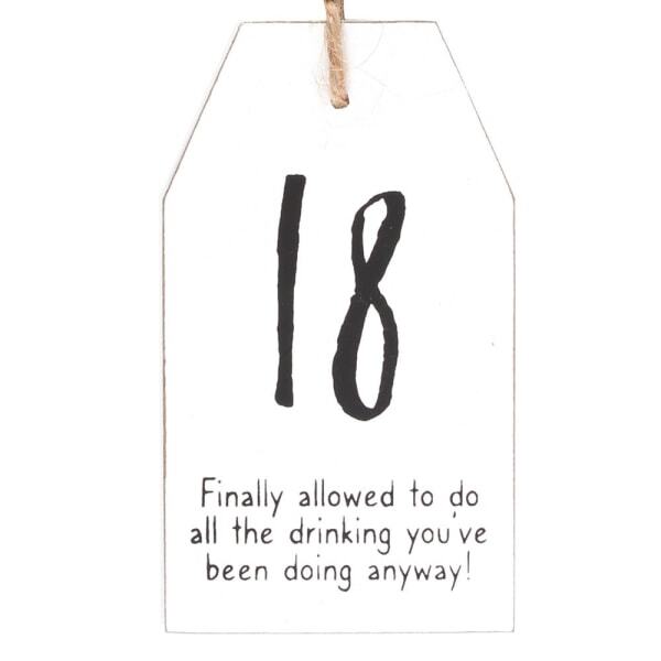 Something Different Milestone 18th Hanging Sentiment Sign