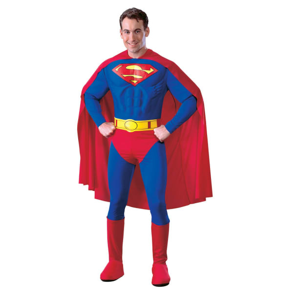 Superman Mens Deluxe Muscles Costume (L)