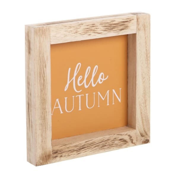 Something Different Hello Autumn Wooden Framed Plaque