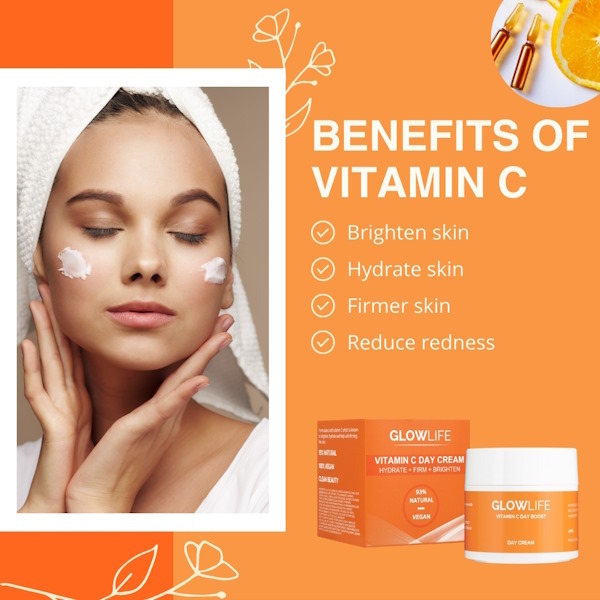 Glowlife Vitamin C Day Cream 50ml With UVA + UVB Filters