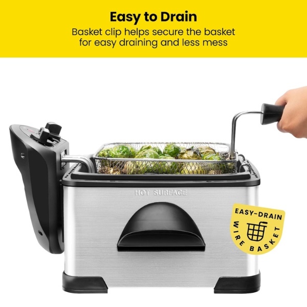 Chefman 4.3 Litre Deep Fat Fryer with Basket Strainer