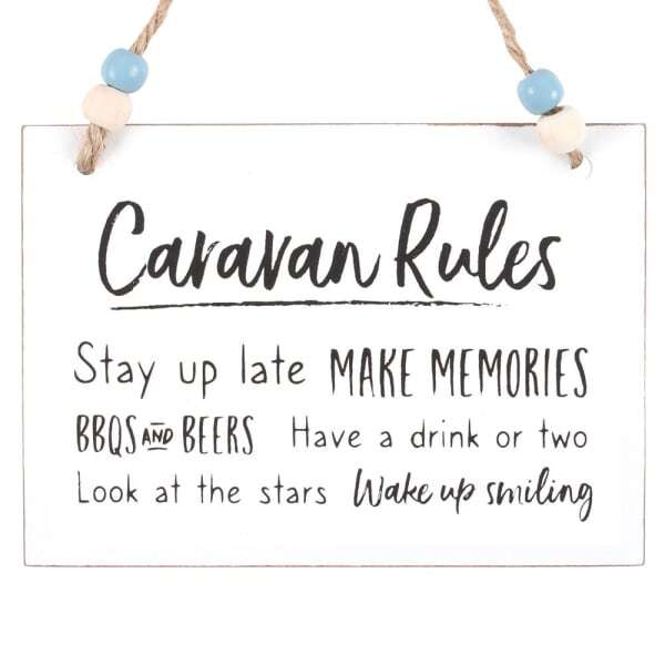 Something Different Caravan Rules Hanging Sign