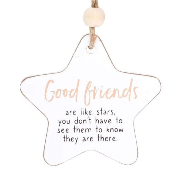 Something Different Good Friends Star Hanging Sentiment Sign