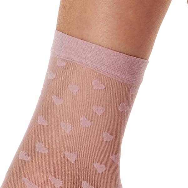 Pretty Polly Heart Fashion Anklets Lilac - One Size