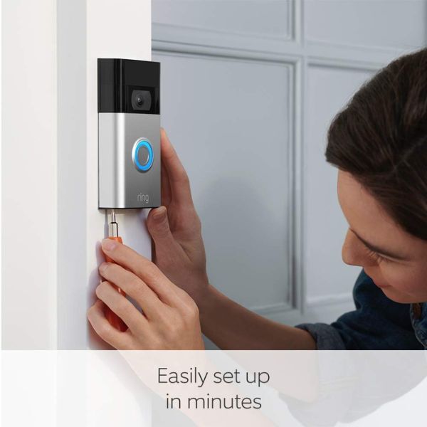 Ring Video Doorbell (Gen 2) - Satin Nickel