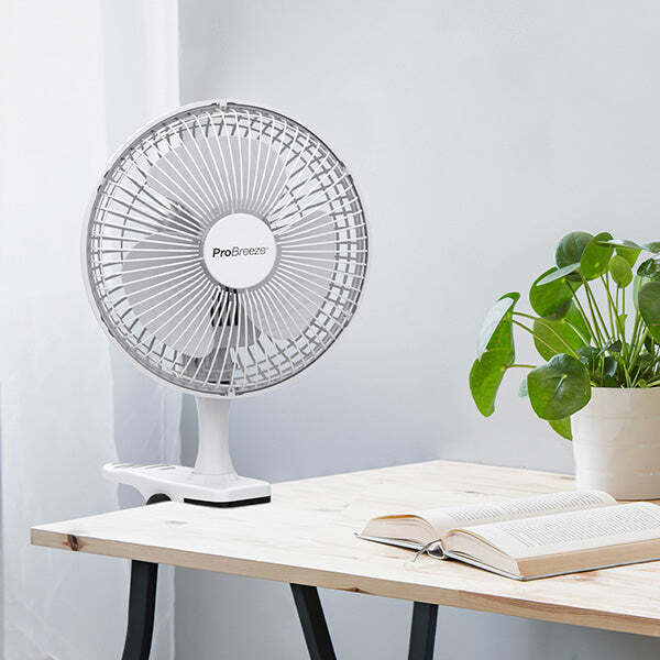 Pro Breeze - 6" Mini Clip Fan - Ultra Quiet - White