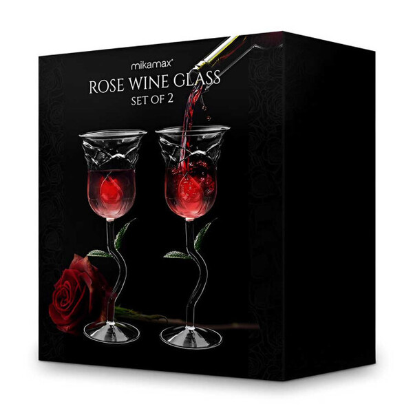 Mikamax Rose Wine Glass Set