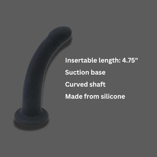 Loving Joy Curved 5 Inch Silicone Dildo with Suction Cup