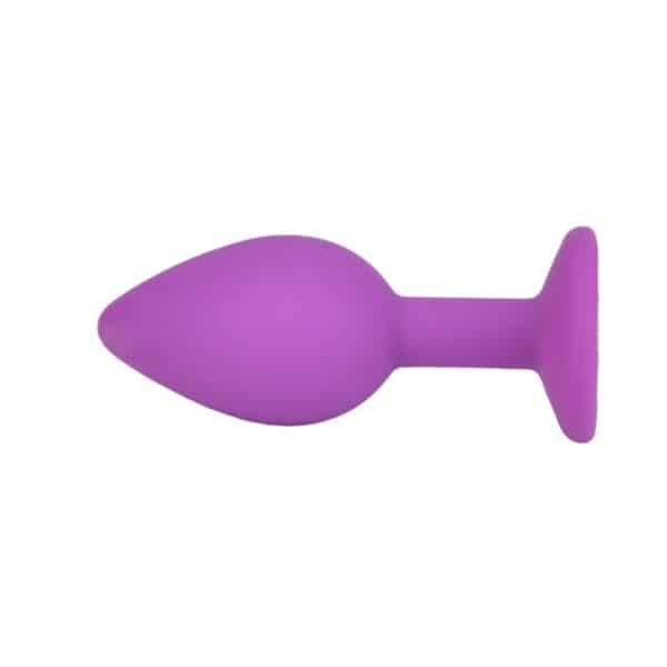 Loving Joy Small Jewelled Silicone Butt Plug Purple