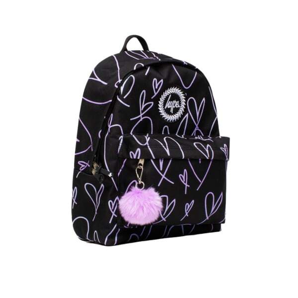 Hype Glitter Scribble Hearts Backpack