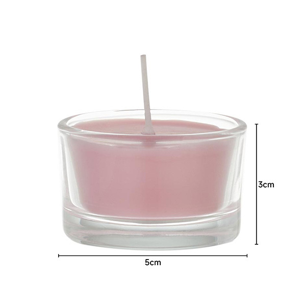 Livingandhome 6Pcs Vegetable Wax Scented Candle Set -Pink