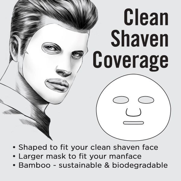 Fuss Free Naturals Mens Anti-Ageing Face Mask, Clean Shaven