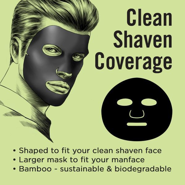 Fuss Free Naturals Mens Charcoal Face Mask, Clean Shaven