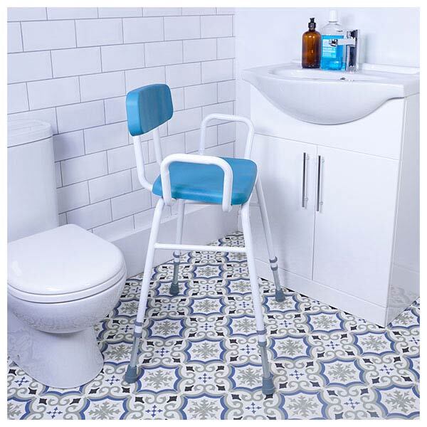 Aidapt Multi-use Perching Stool Blue/White