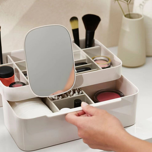 Livingandhome Makeup Cosmetic Organizer with Mirror