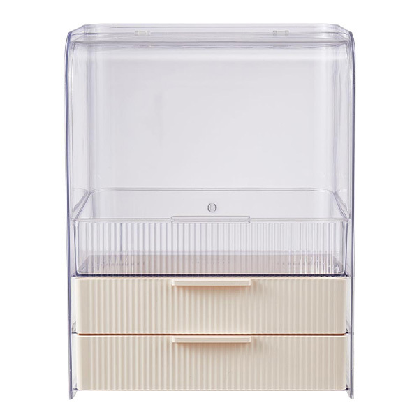 Livingandhome 3-Tier Cosmetics Organizer - Cream