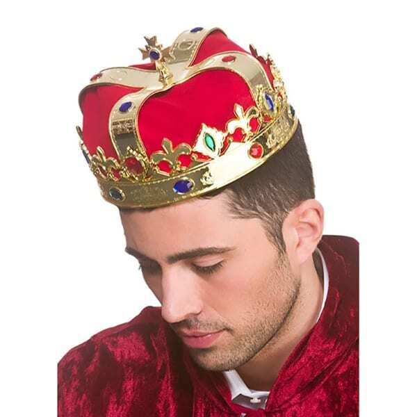 Bristol Novelty Unisex Faux Gem Kings Crown