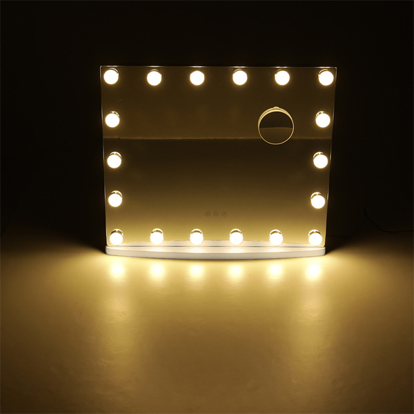 Livingandhome Hollywood Rectangle LED Makeup Mirror