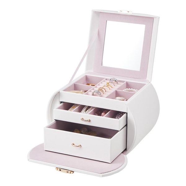 Livingandhome Stylish Jewellery Box with Handle