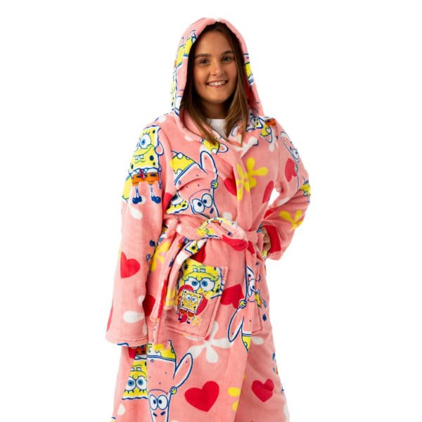 SpongeBob SquarePants Womens Hooded Robe (XL)