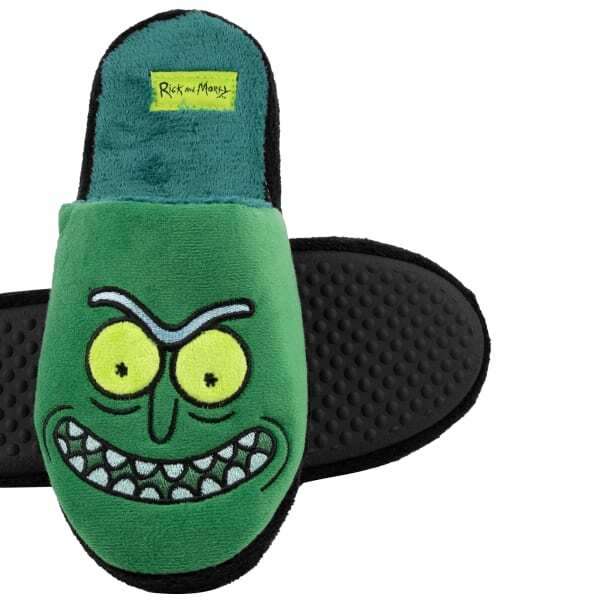 Rick And Morty Mens Pickle Rick Slippers (9-10)