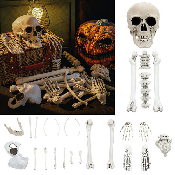 Livingandhome 28 Pcs Halloween Skeleton Decoration Kit