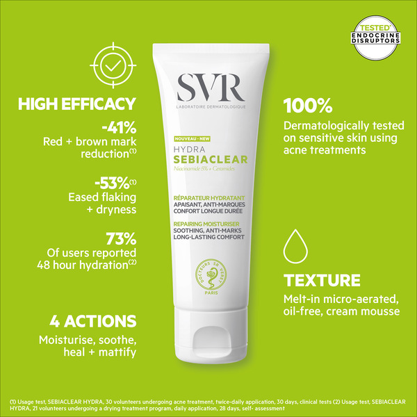 SVR SEBIACLEAR HYDRA Soothing Moisturiser for Oily Skin 40ml